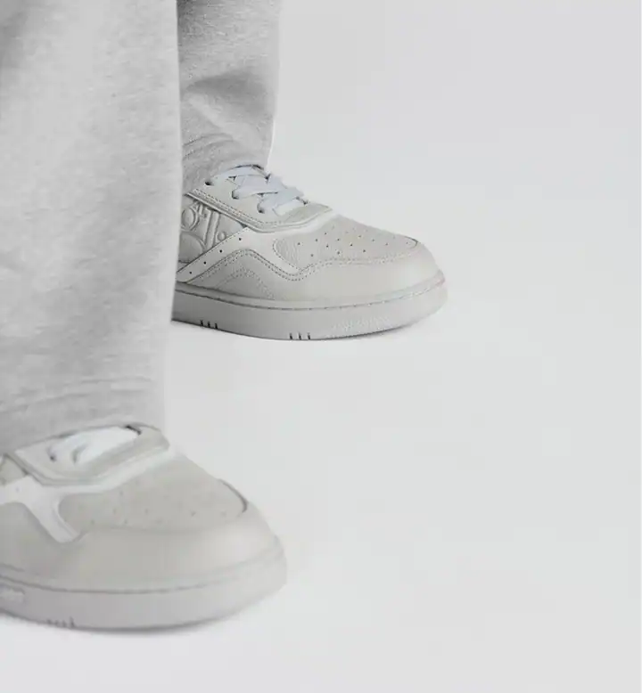 Dior B27 Uptown Low-Top Sneaker Gray Grained Calfskin and Gray Dior Gravity Leather - Image 7