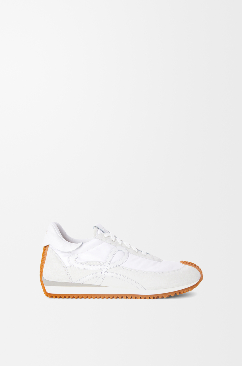 Flow Runner In Nylon And Suede White - Image 2