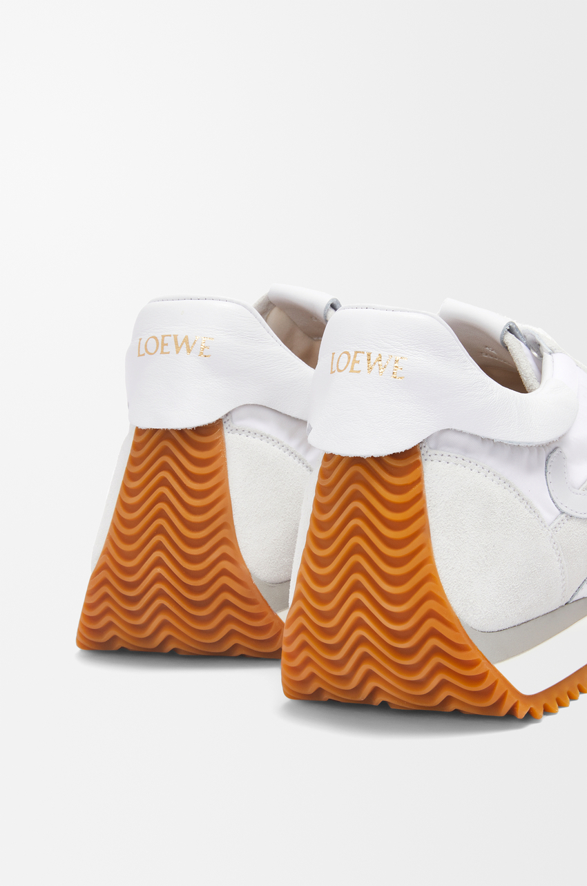 Flow Runner In Nylon And Suede White - Image 6