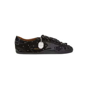 Golden Goose True-Star in black suede with Swarovski crystals and black leather star