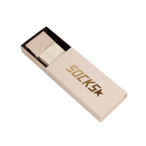 Distressed-Finish White Socks With Baby-Pink Logo And Stripes