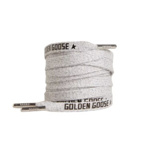 Gray Cotton Laces With Contrasting Black Logo