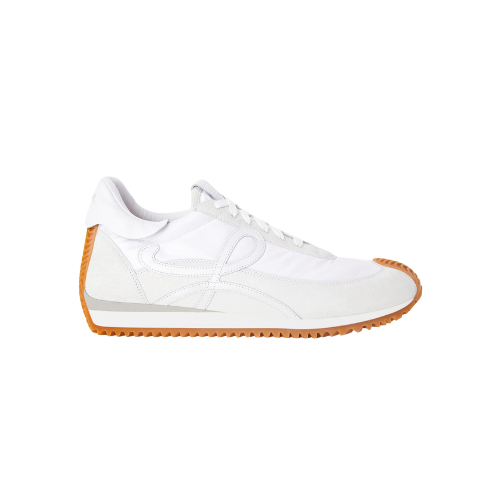 Flow Runner In Nylon And Suede White