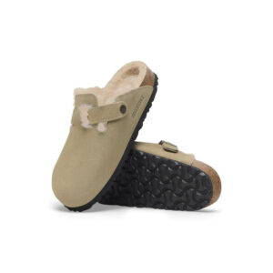 Birkenstock Boston Shearling Suede|Taupe