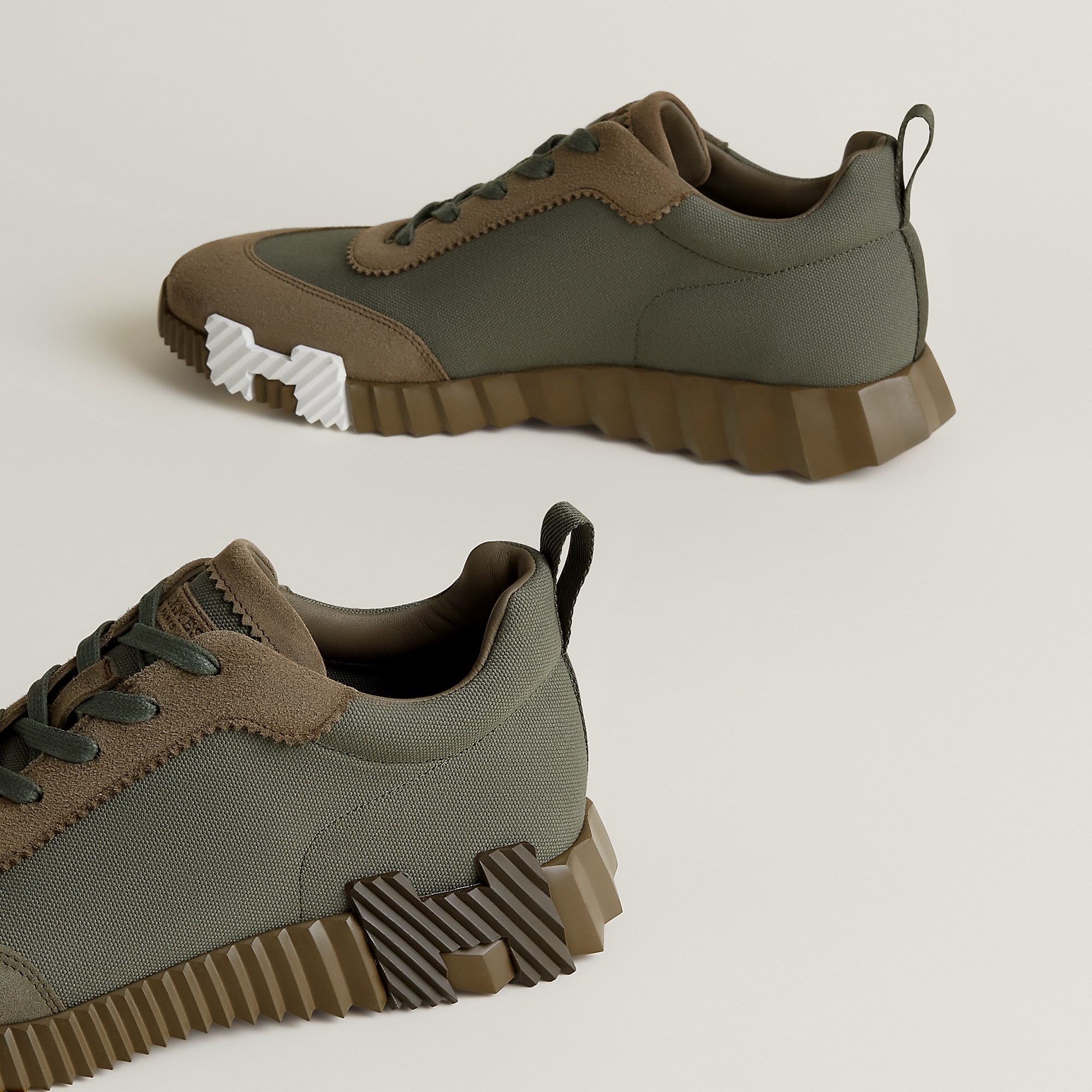 Hermès Bouncing Sneakers Khaki - Image 6
