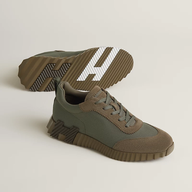 Hermès Bouncing Sneakers Khaki - Image 4