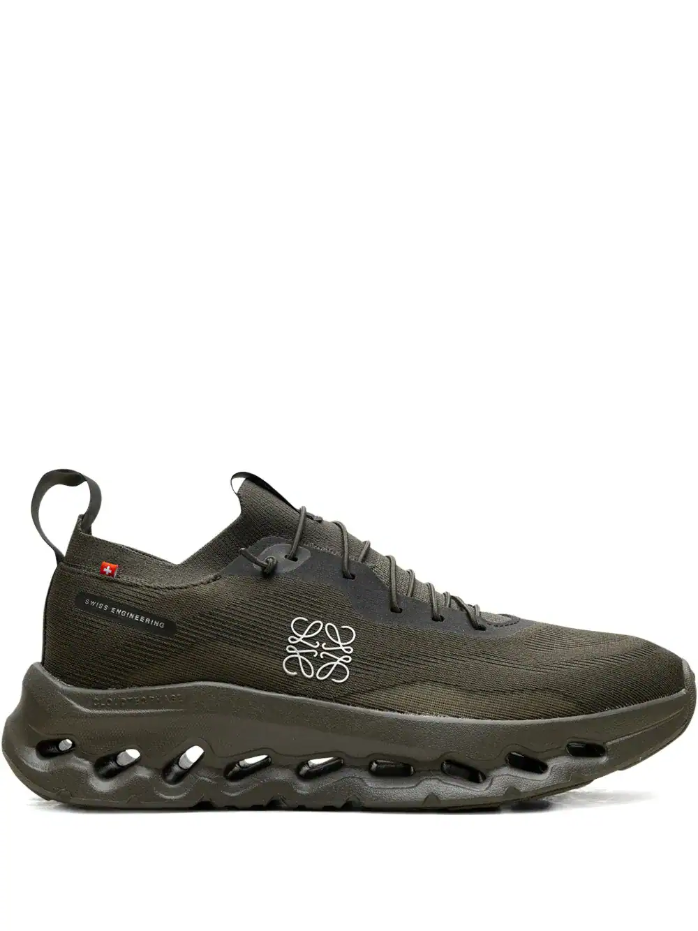 Loewe Cloudtilt sneakers in khaki green with innovative design and comfort. Perfect for casual and s.