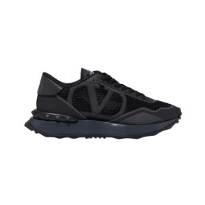 Valentino Garavani Netrunner Low-top Sneakers in Mesh & Calf Suede