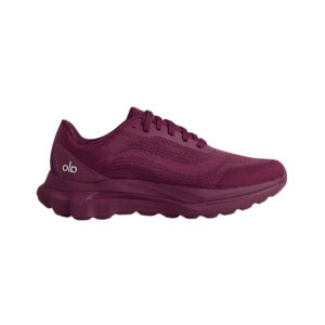 Alo Runner Burgundy sneaker for women, stylish and comfortable athletic footwear. Perfect for runnin.