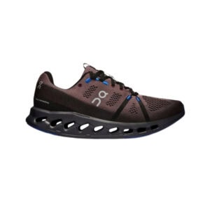 ON Cloudsurfer Black Cobalt running shoe for men, lightweight and cushioned.