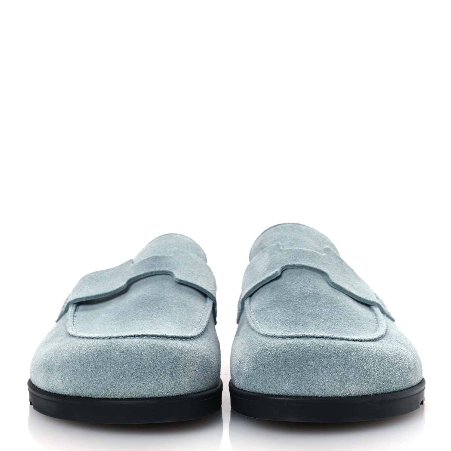 Hermès Go Mules Made Of Light Blue Suede Calfskin - Image 4
