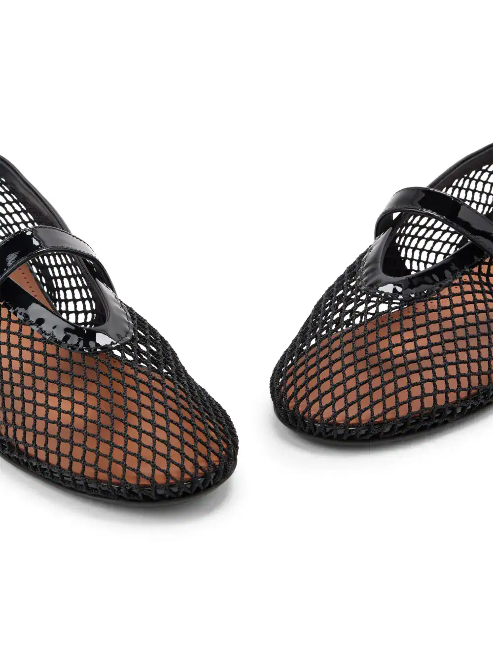 Alaïa Fishnet Ballerina Flats Black - Image 4