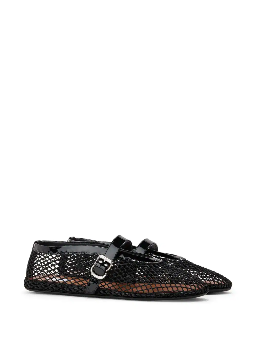 Alaïa Fishnet Ballerina Flats Black - Image 3