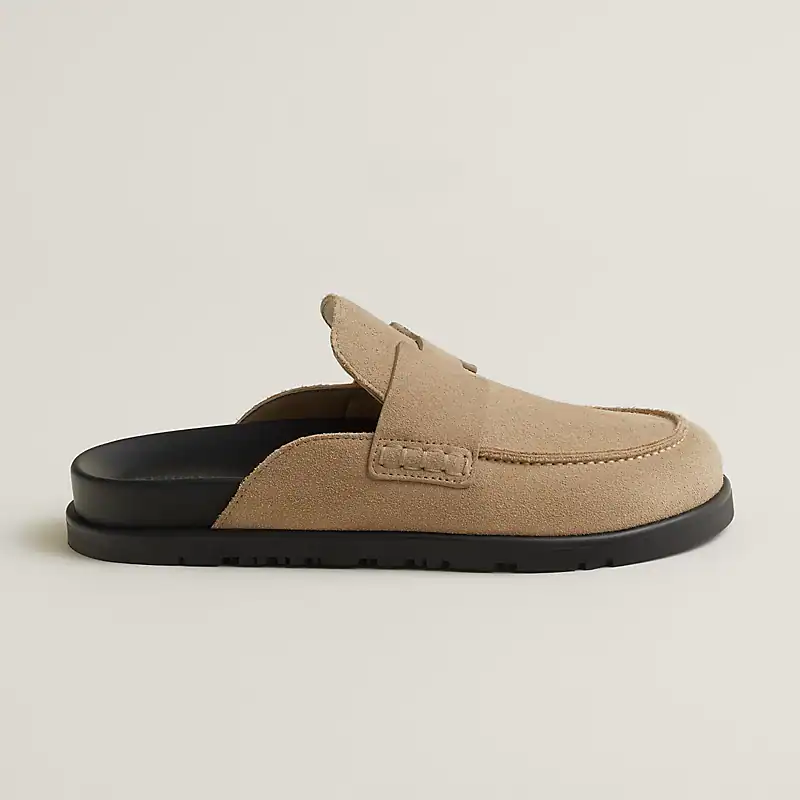 Hermès Go Mules In Beige Suede, A Slip-On Style Featuring - Image 2