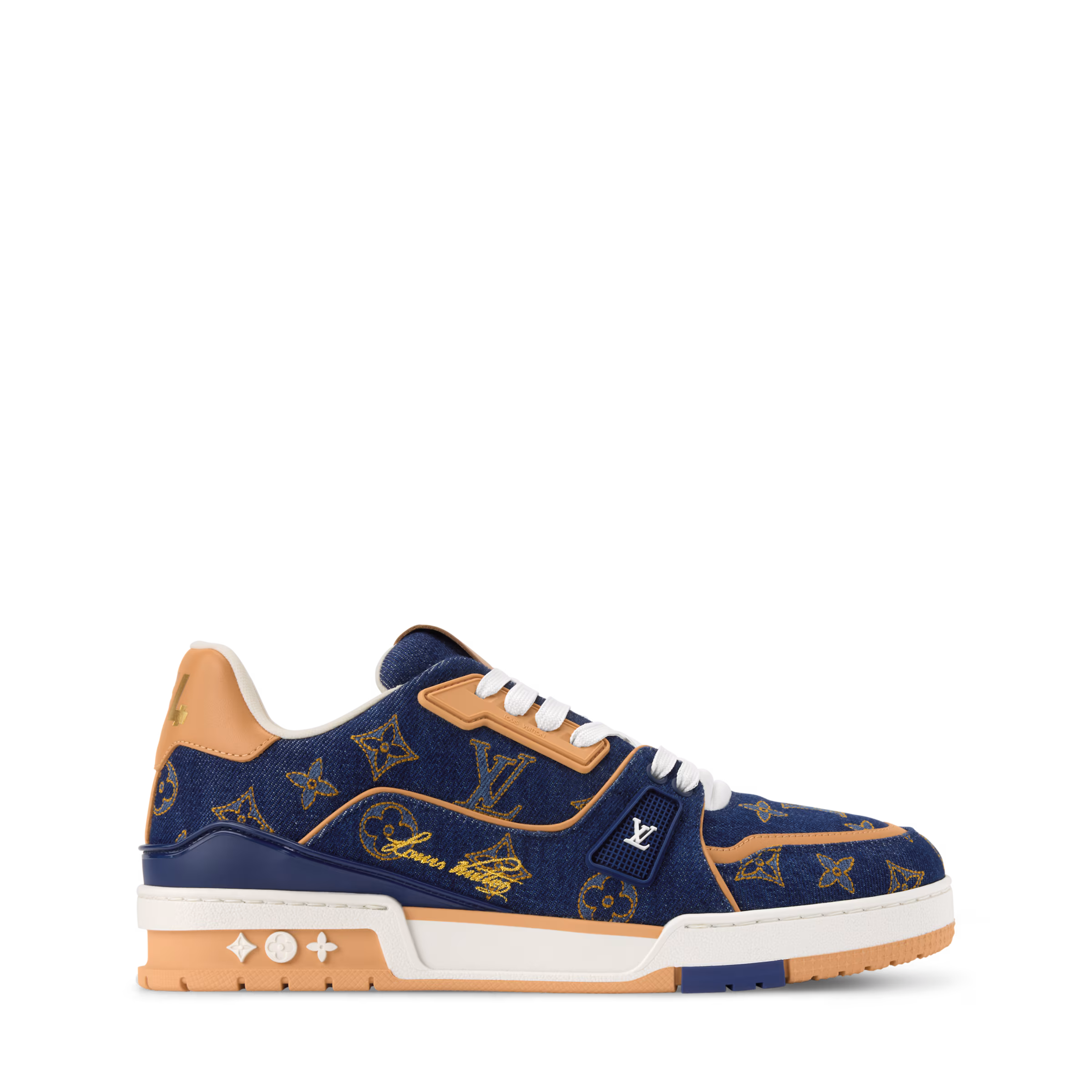 LV Trainer Sneaker Blue/Gold - Image 2