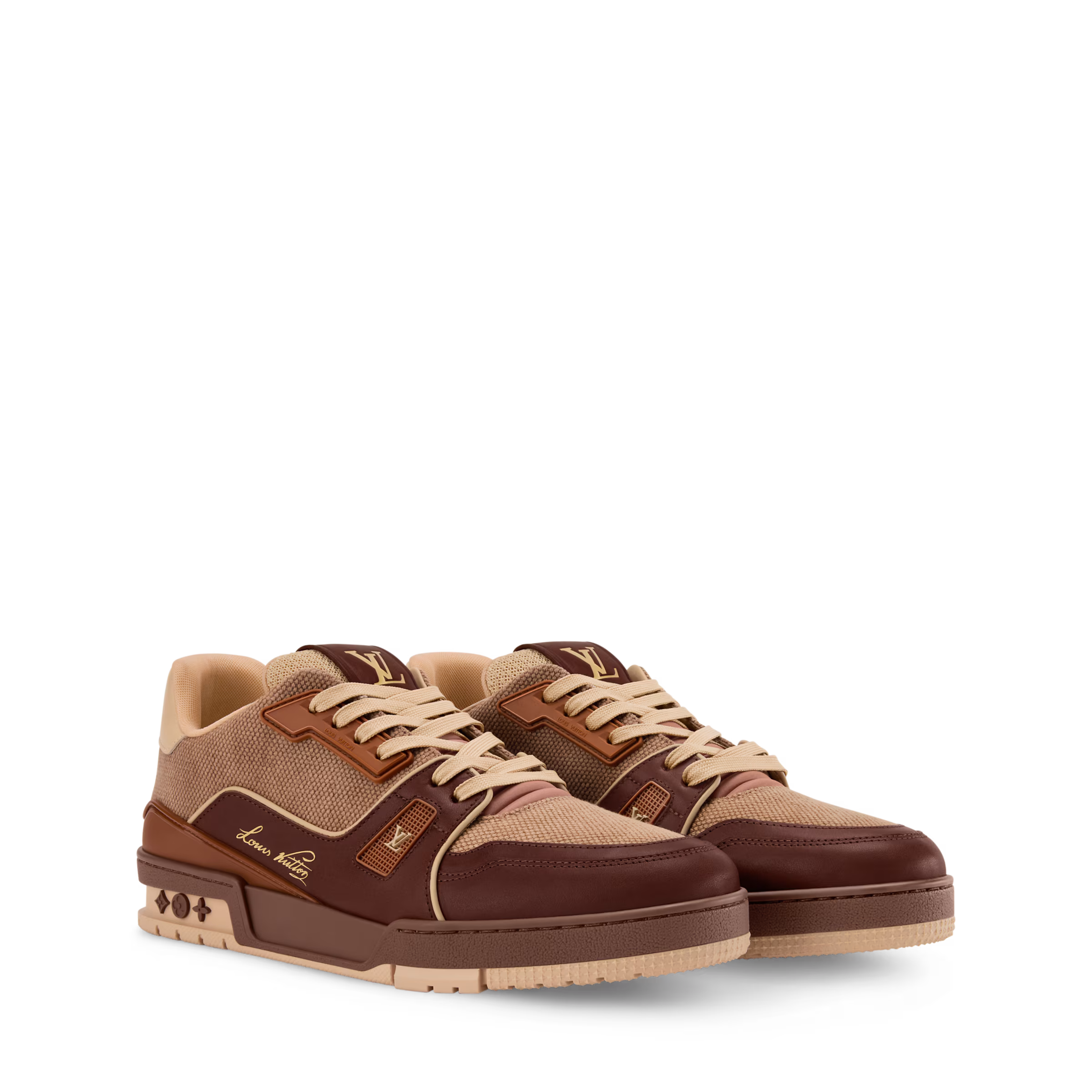 LV Trainer Sneaker Brown/Gold - Image 3