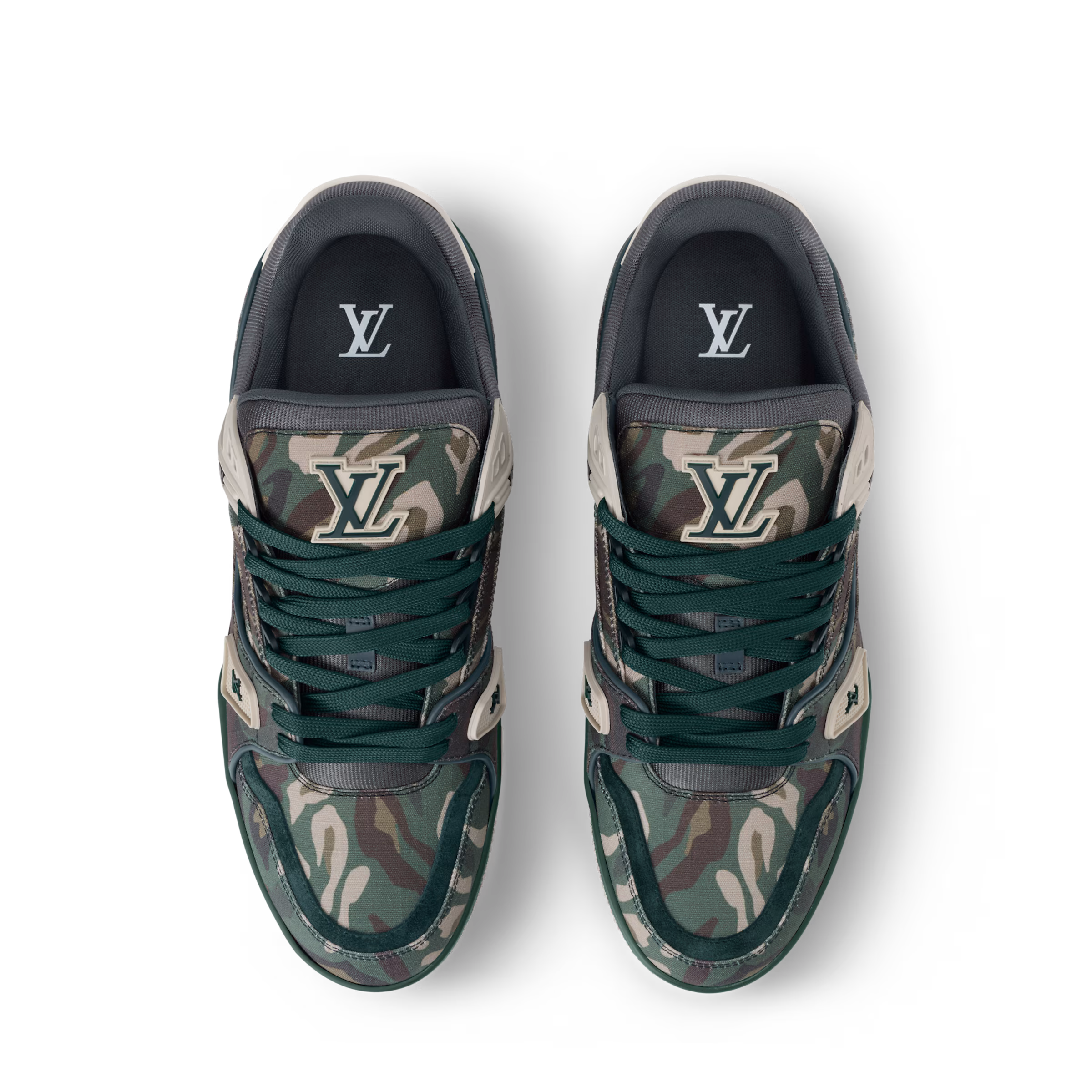 LV Trainer Sneaker Green Camo - Image 4