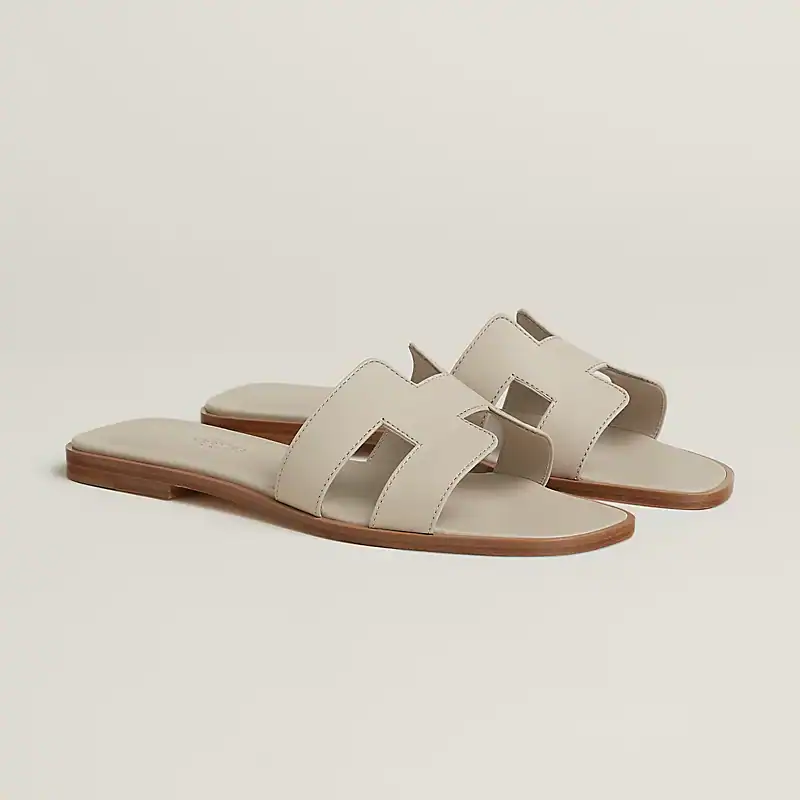 Hermes Oran Sandal Beige Nomade Calfskin Leather - Image 3