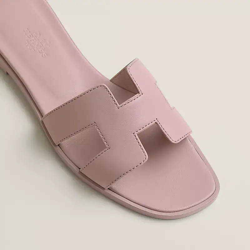Hermes Oran Sandal Rose Cancan Leather - Image 5