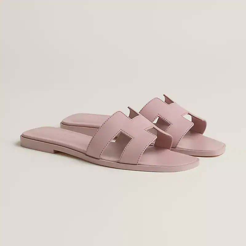 Hermes Oran Sandal Rose Cancan Leather - Image 3