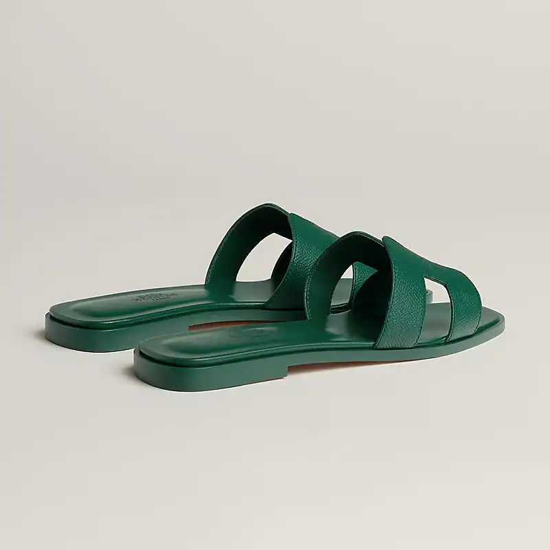 Hermes Oran Sandal Vert Oyat Leather - Image 4