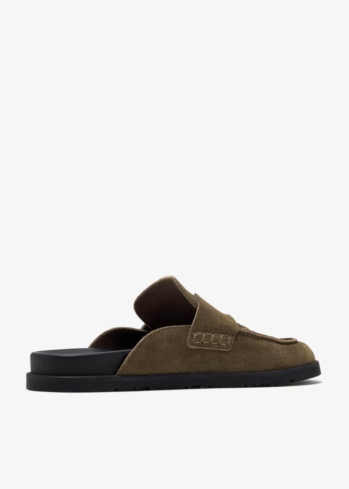 Hermès Go Mule In Brown Suede Calfskin Leather - Image 3