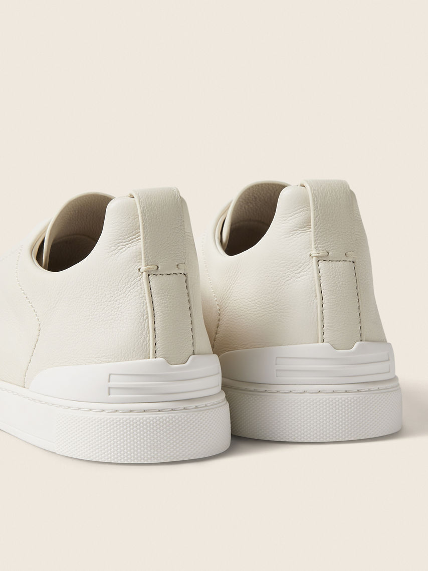 Zegna White Triple Stitch™ SECONDSKIN Sneakers - Image 6