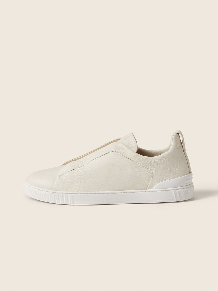 Zegna White Triple Stitch™ SECONDSKIN Sneakers - Image 2