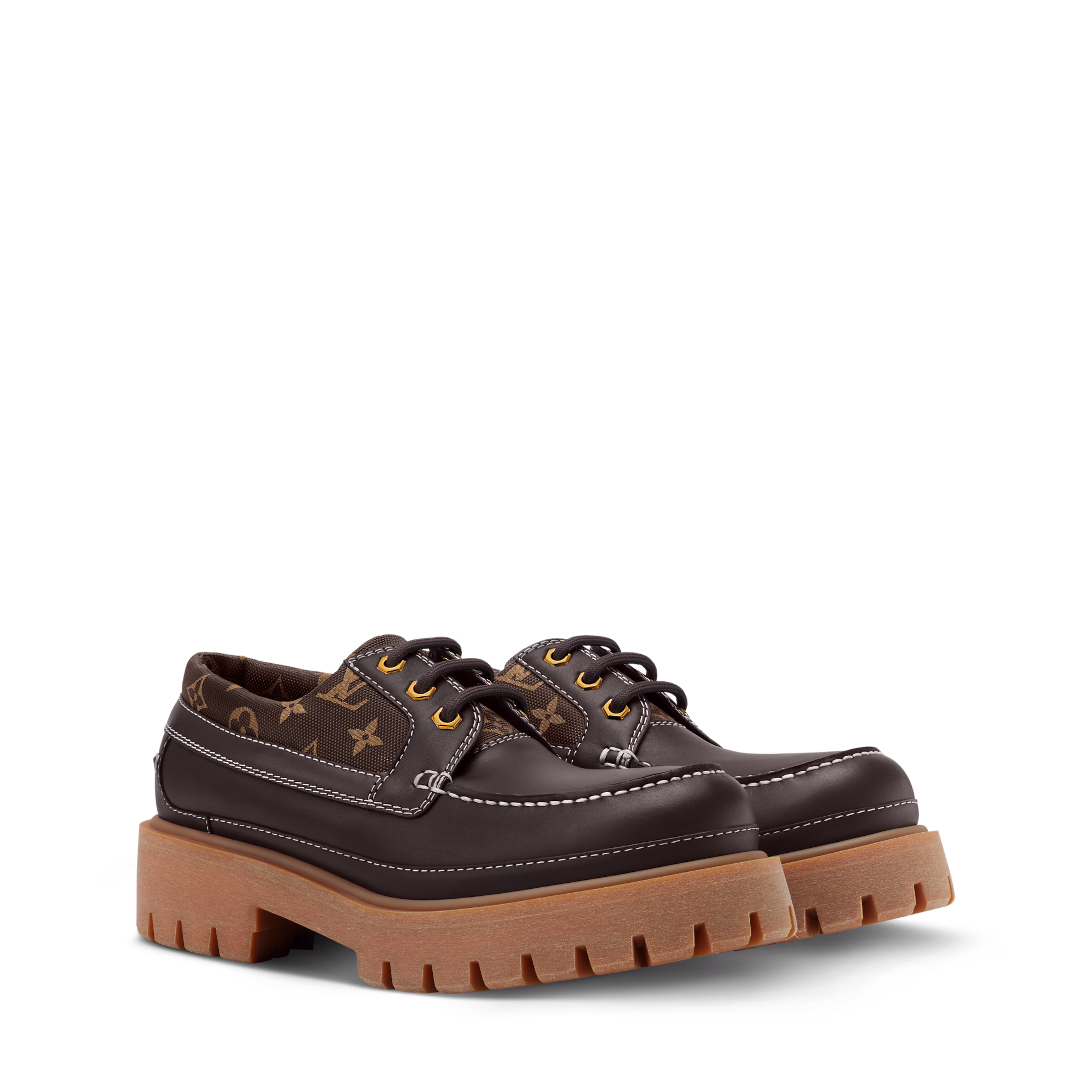LV Remix Boat Shoe Brown - Image 3