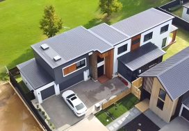 Modern contemporary house with sleek design and stylish exterior in New Zealand.