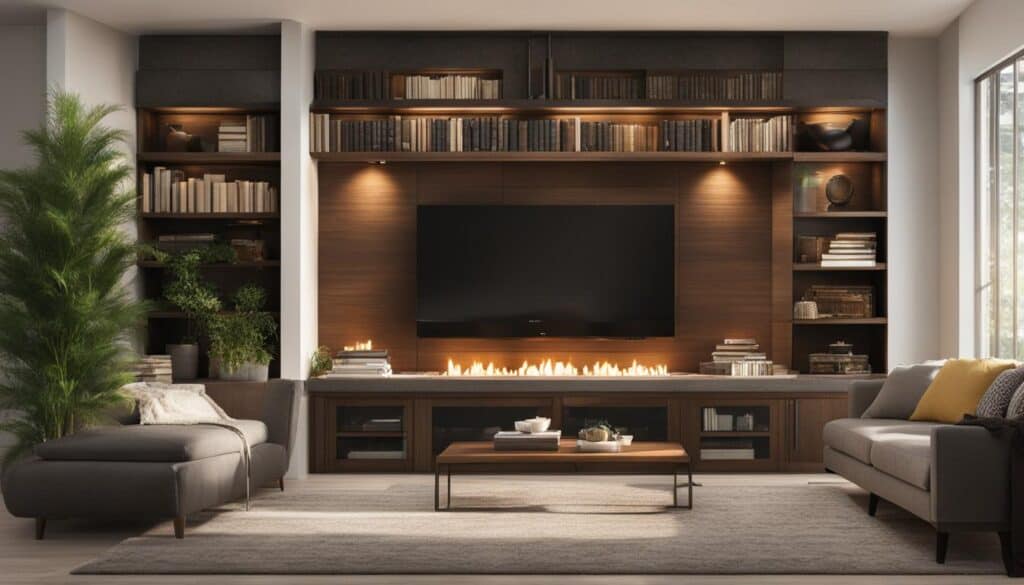 non-functional fireplace storage