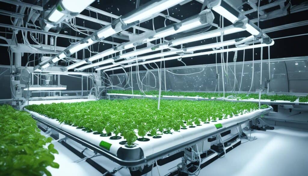 Space Station Hydroponic Farming