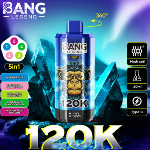 Bang Legend 120K Blueberry Ice/Watermelon Bubble Gum/Sour Apple Raspberry/Lotus Fruit Mango Melon/Passion Fruit Kiwi Lime
