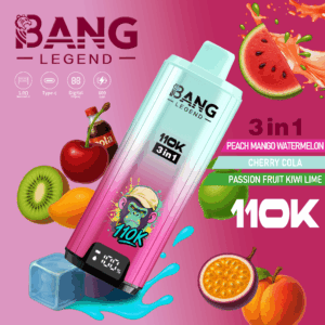 Bang Legend 110K Peach Mango Watermelon/Cherry Cola/Passionfruit Kiwi Lime