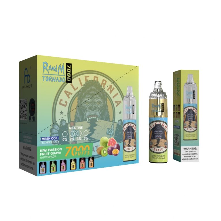 RandM Tornado 7000 Kiwi Passion Fruit Guava - obrazek 3