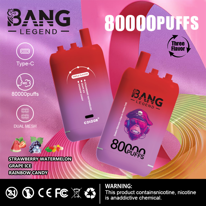 Bang Legend 80000 Strawberry Watermelon/Grape Ice/Rainbow Candy