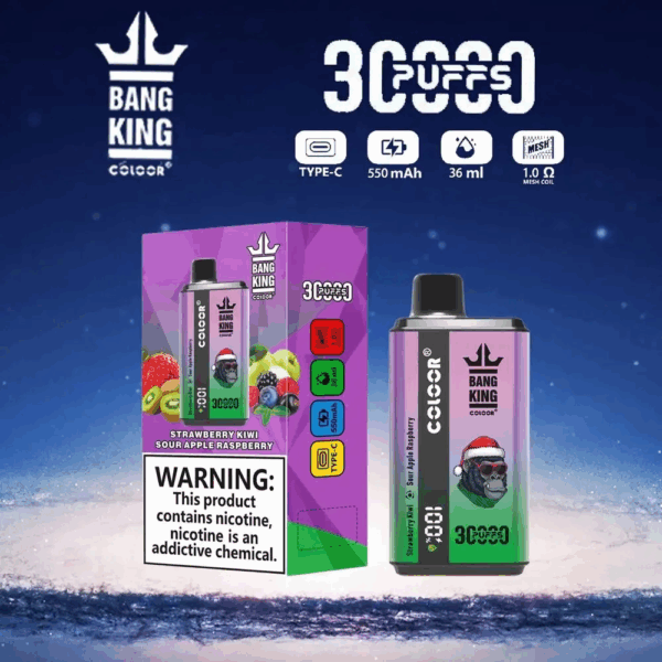 Bang King 30000 Strawberry Kiwi/Sour Apple Raspberry