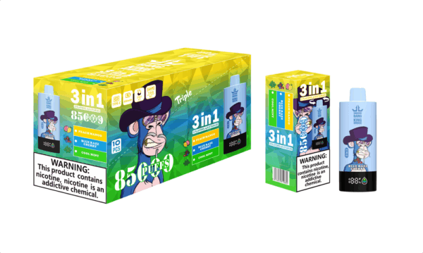 Bang King 85000 Blue Razz Cherry/Cool Mint/Peach Mango