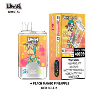 Uwin Crystal Twins 40000 Peach Mango Pineapple/Red Bull