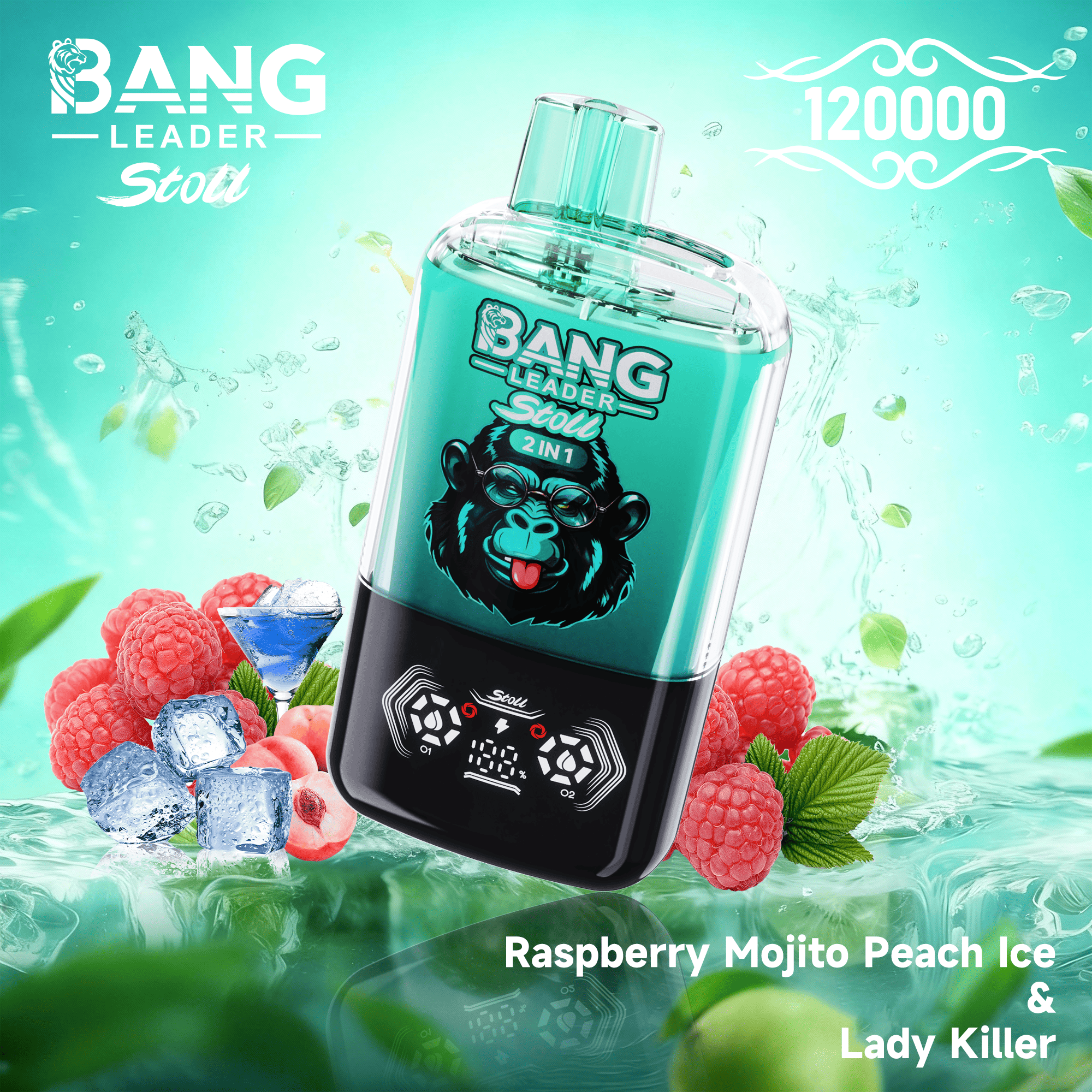 Bang Leader 120k Raspberry Mojito Peach Ice/Lady Killer