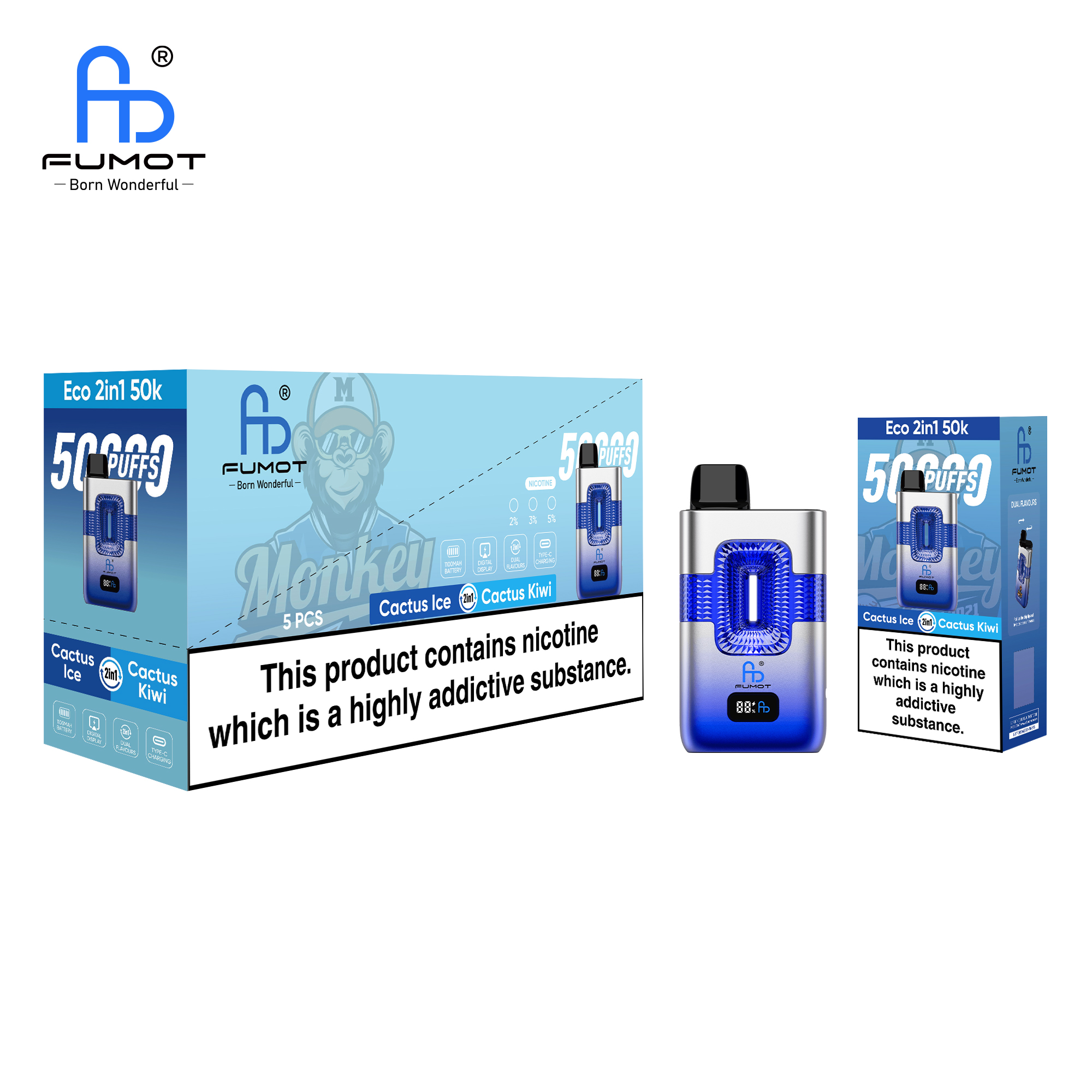 Fumot ECO 2in1 50K Cactus Ice/Cactus Kiwi – Bild 4