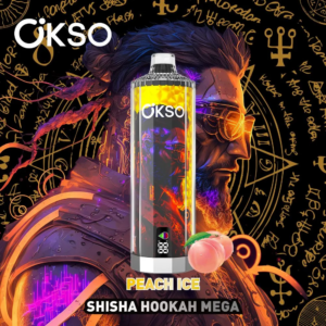 OKSO Shisha Hookah Mega 50000 Peach Ice