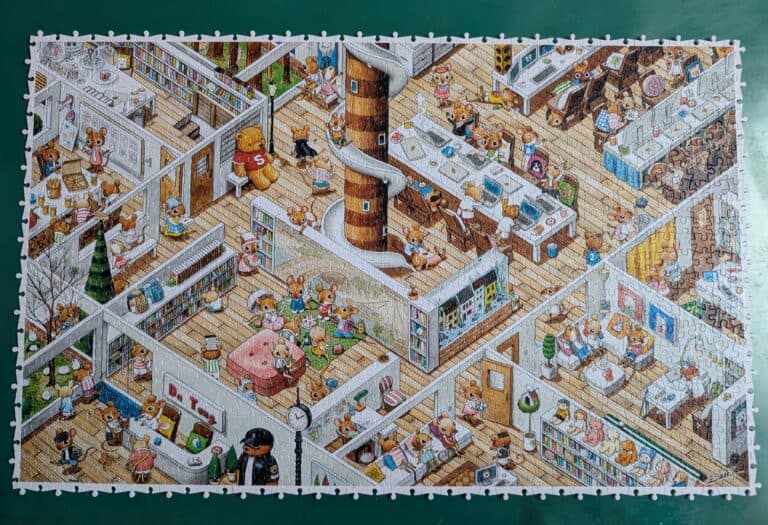 咕嘰鼠工作室拼圖，展現豐富細緻的室內場景與可愛角色，適合喜愛創意與手作的收藏者。.