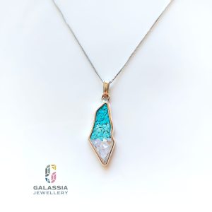 Map of Palestine - micro mosaic jewellery