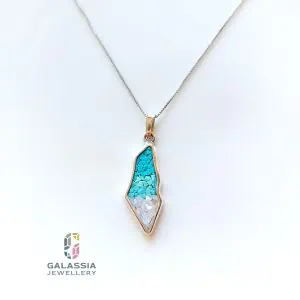 Map of Palestine - micro mosaic jewellery