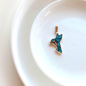 14k Gold Sunbird Pendant Necklace