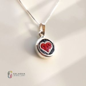 Valentine's Day Gift for Her - Love Heart Micro Mosaic Pendant