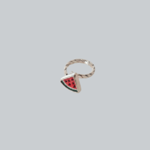 Watermelon Open Ring - Handmade 925 Sterling Silver
