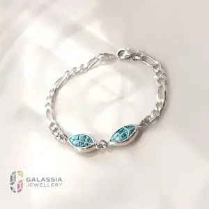 Olive Leaf Bracelets 925 Sterling Silver Micro Mosaic