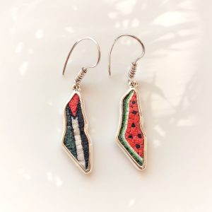Map of Palestine earrings